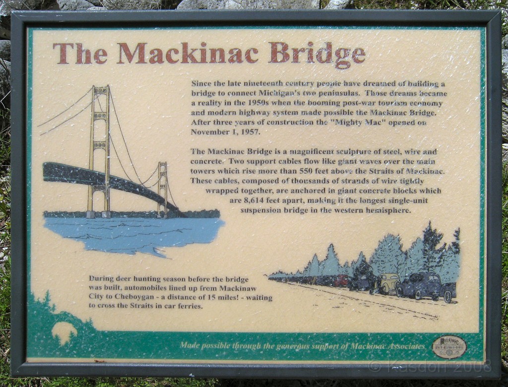 Mackinaw Island Area May 2008 0614.jpg - May 24 2008 a trip to Mackinac City for a 5 M race and a visit to Mackinac Island. A day to the UP, Paradise, Whitefish Point and Tahquamen Falls. This was followed by trips to Petoskey and Charlevoix.